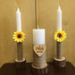 Lot de 3 bougeoirs rustiques en rondelles de bois