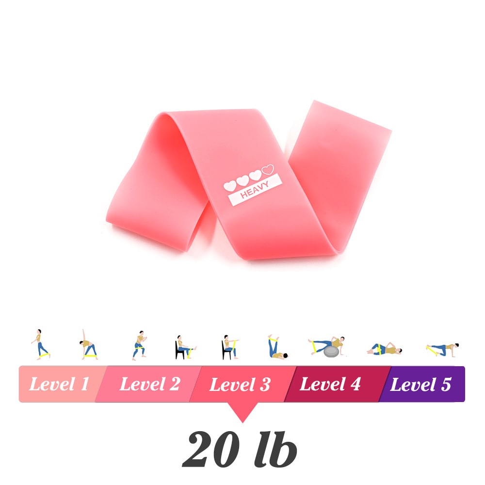 Bandes de résistance en latex pour exercices, 600 × 50 mm