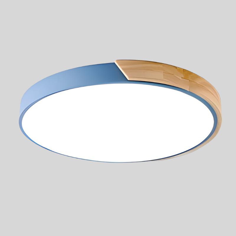 Plafonnier rond fin à trois teintes lumineuses
