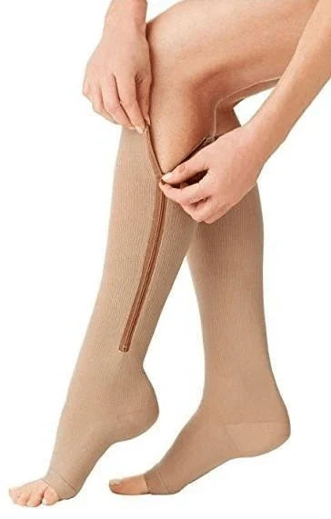Chaussettes de compression de voyage à bout ouvert