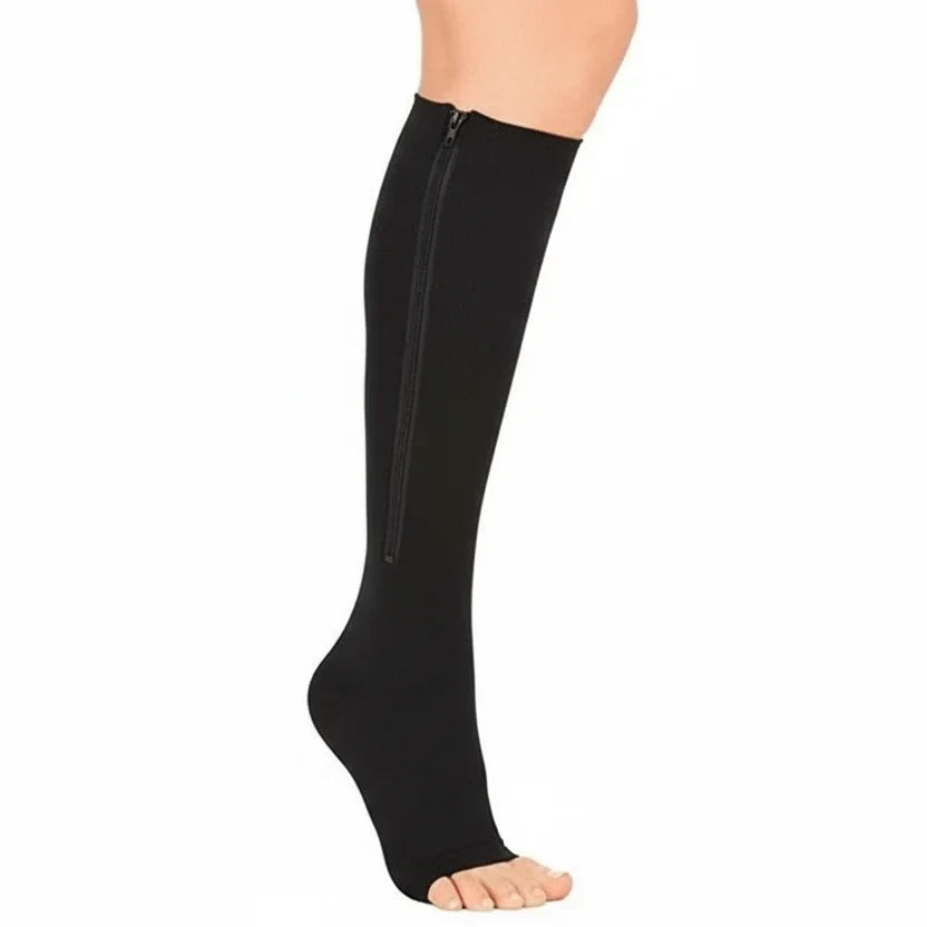 Chaussettes de compression de voyage à bout ouvert