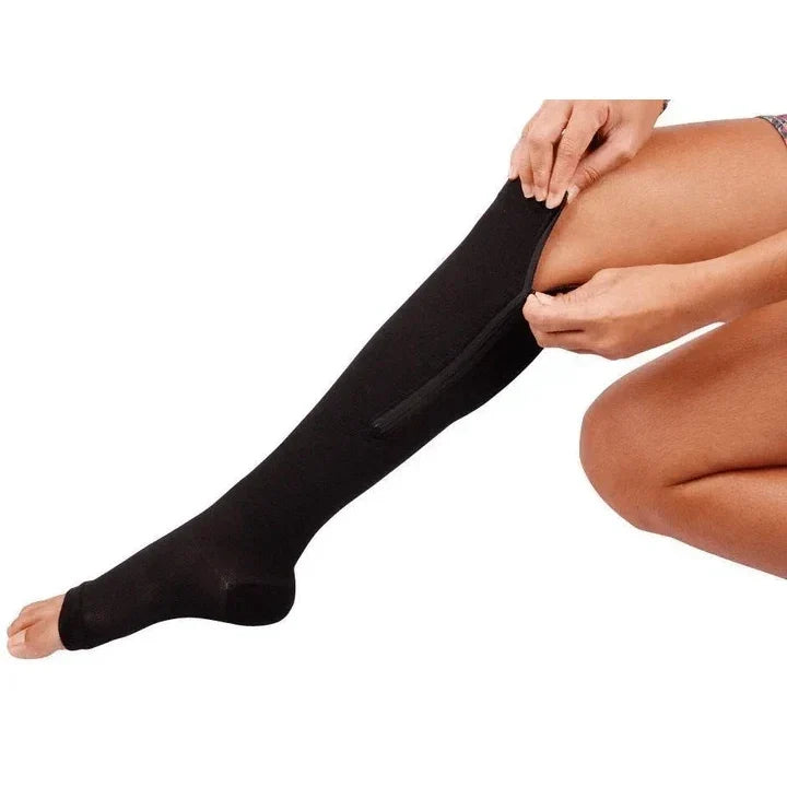 Chaussettes de compression de voyage à bout ouvert