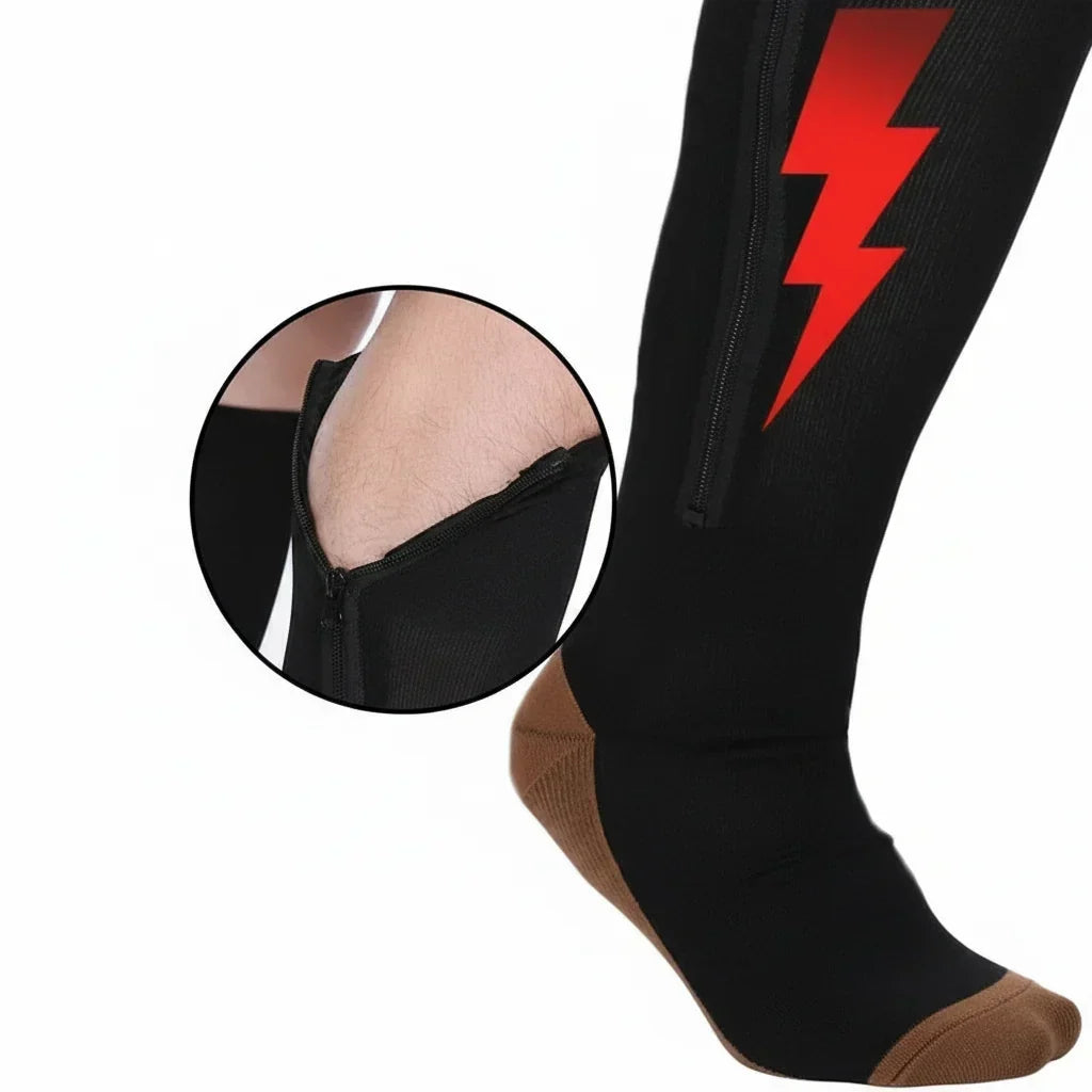 Chaussettes de compression de voyage à bout ouvert
