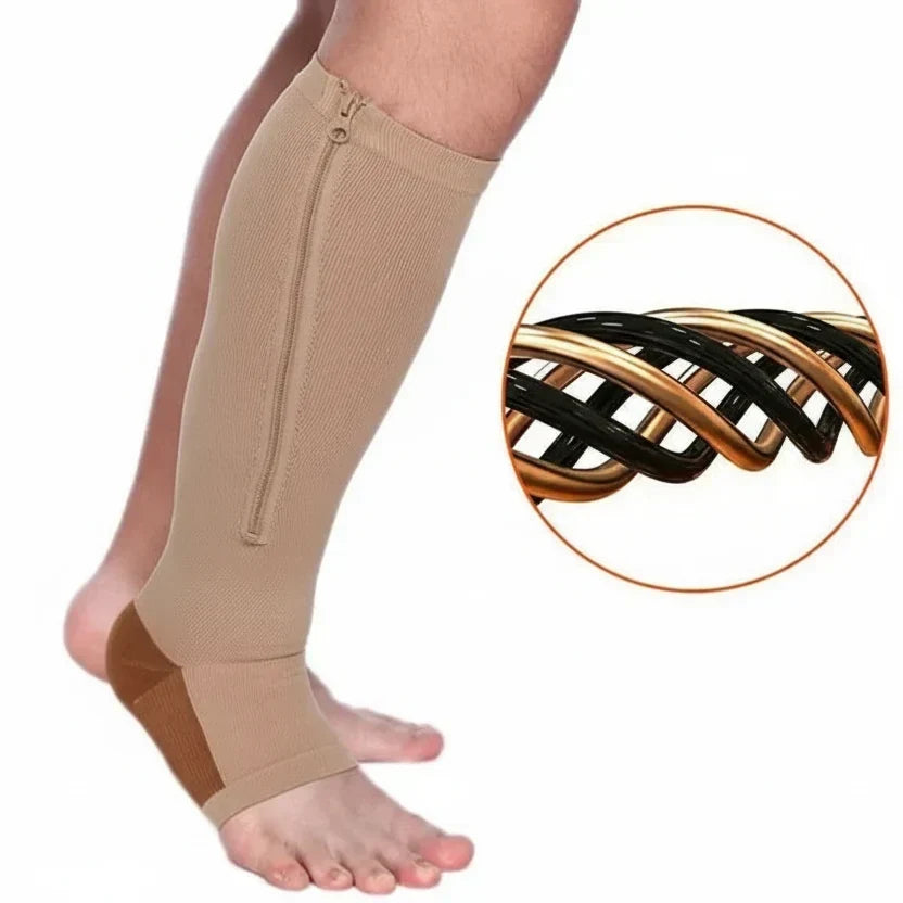 Chaussettes de compression de voyage à bout ouvert