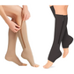 Chaussettes de compression à fermeture éclair et bout ouvert